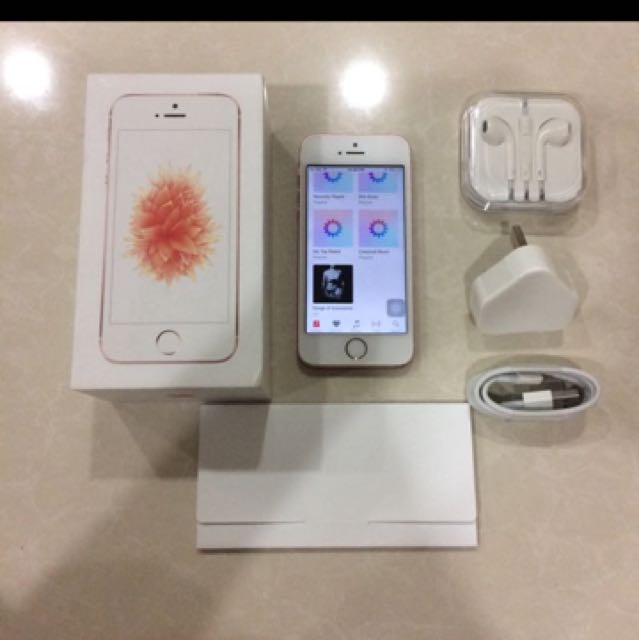 Iphone se sales rose gold box
