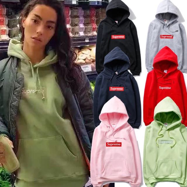 supreme hoodie girl