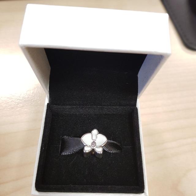 Pandora Stunning White Orchid Charm Women s Fashion Jewelry
