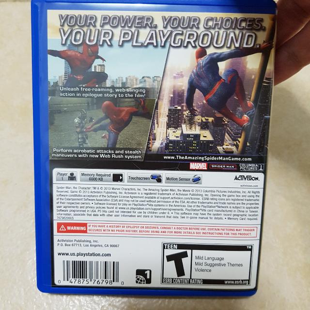 The Amazing Spiderman Ps Vita, Video Gaming, Video Games, PlayStation on Carousell