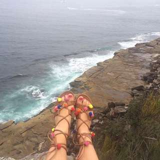 Tassel Pom Pom Sandles