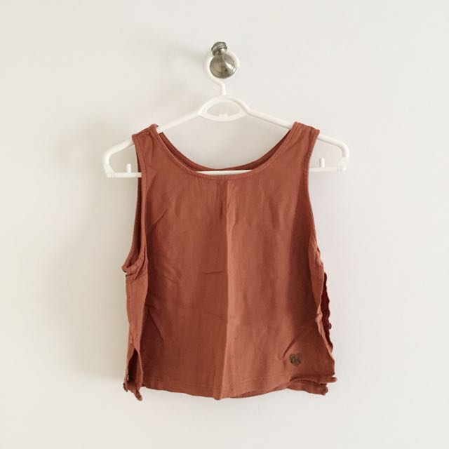 Bn Double Agent Usa Side Split Crop Top Women S Fashion Clothes
