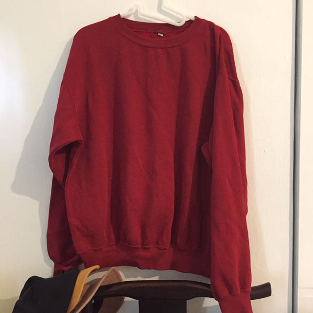 Brandy melville red sweatshirt cheap