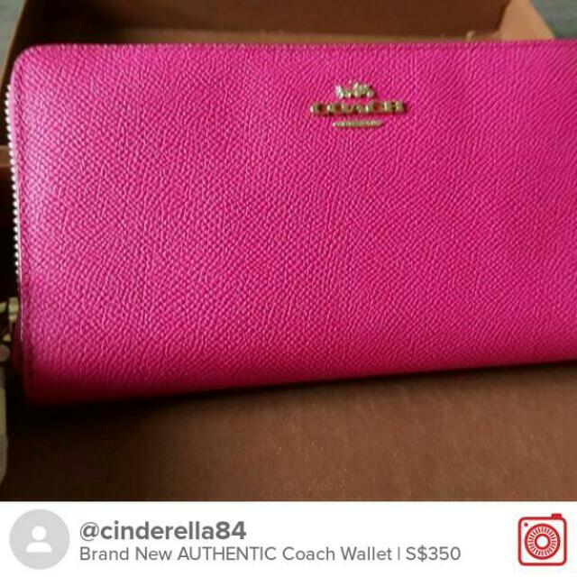 Coach wallet sales outlet