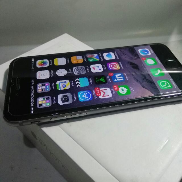 Iphone 6 64gb Silver Black Fullset Telepon Seluler Tablet Di Carousell