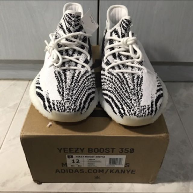LAST PAIR Price Drop US 12 UA YEEZY V2 Zebra Men s Fashion