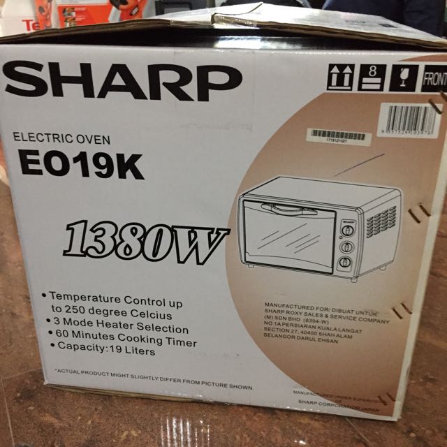 SHARP ELECTRIC OVEN E019K, TV & Home Appliances, Kitchen Appliances
