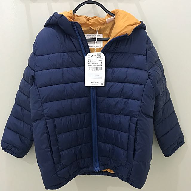 Zara boys puffer best sale