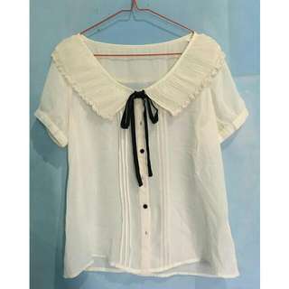 White Colar Blouse Shirt