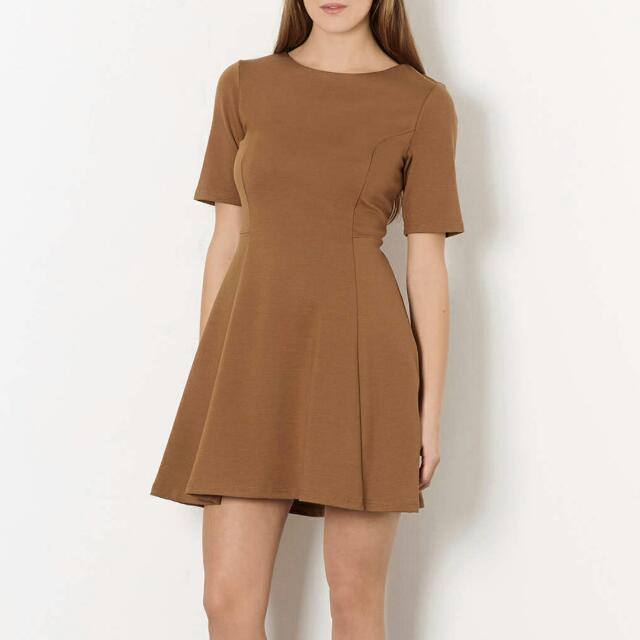 Brown skater dress clearance