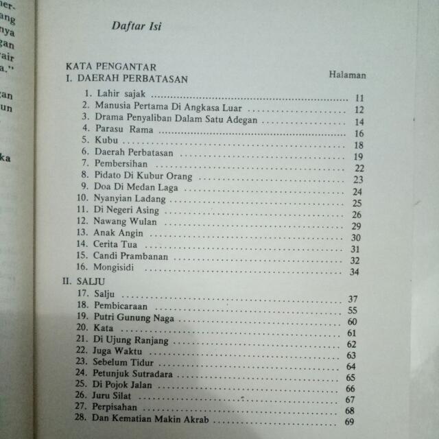 Buku Puisi Daerah Perbatasan Subagio Sastrowardoyo, Buku & Alat Tulis ...
