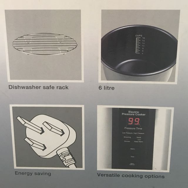 Electrolux Pressure Cooker (EPC6000), TV & Home Appliances, Kitchen