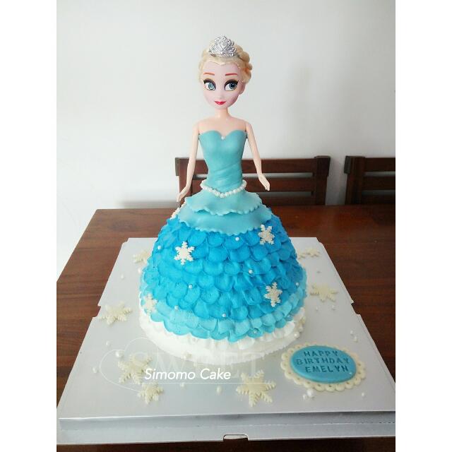 Frozen Cake Elsa Cake Elsa Doll Cake Free Delivery Food