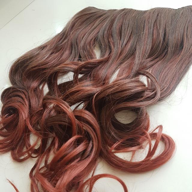 Hair Clip Ombre Light Brown Orange P 40cm Health Beauty Hair
