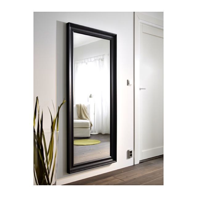 Ikea Hemnes Wooden Framed Mirror Black Brown Furniture Home - Black Framed Mirrors Ikea Ikea Hemnes Wooden Framed Mirror Black Brown Furniture Home - Black Framed Mirrors Ikea