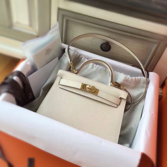 Hermès Kelly 20 Mini II Sellier Craie Epsom Gold Hardware – JaneFinds