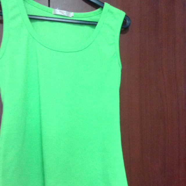 Lime green sleeveless top clearance