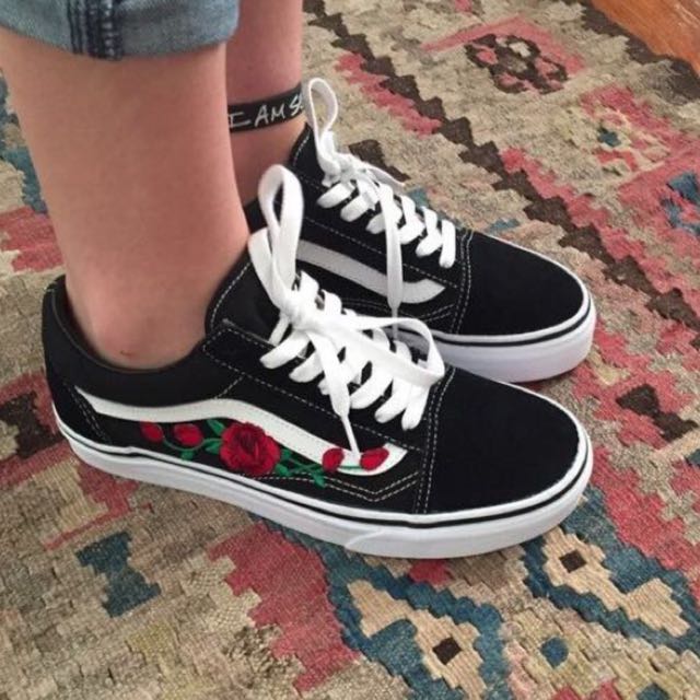 embroidered vans shoes