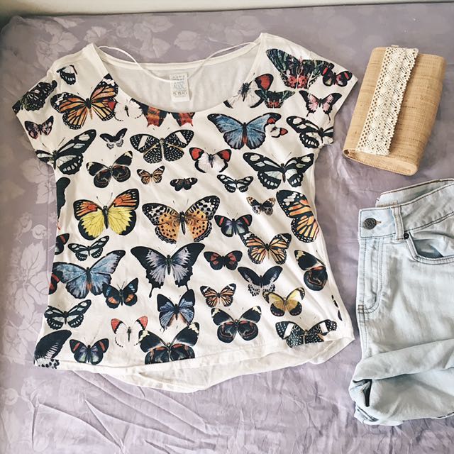 zara butterfly dress