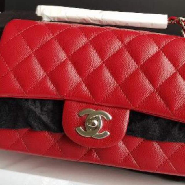 BNIB CHANEL MINI RECTANGULAR IN RED CAVIAR SHW, Luxury, Bags