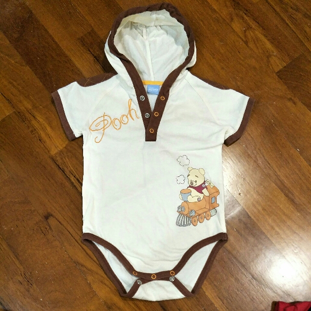 Baby Romper Sleepsuit Hooded Disney Winnie The Pooh
