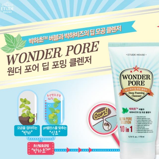Etude House Wonder Pore Deep Foaming Cleanser 10 In 1 750ml Health Beauty Bath Body On Carousell