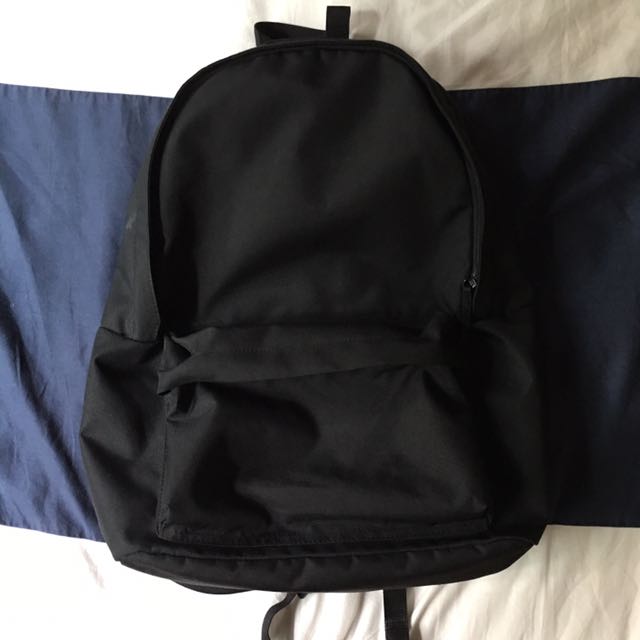 muji black backpack