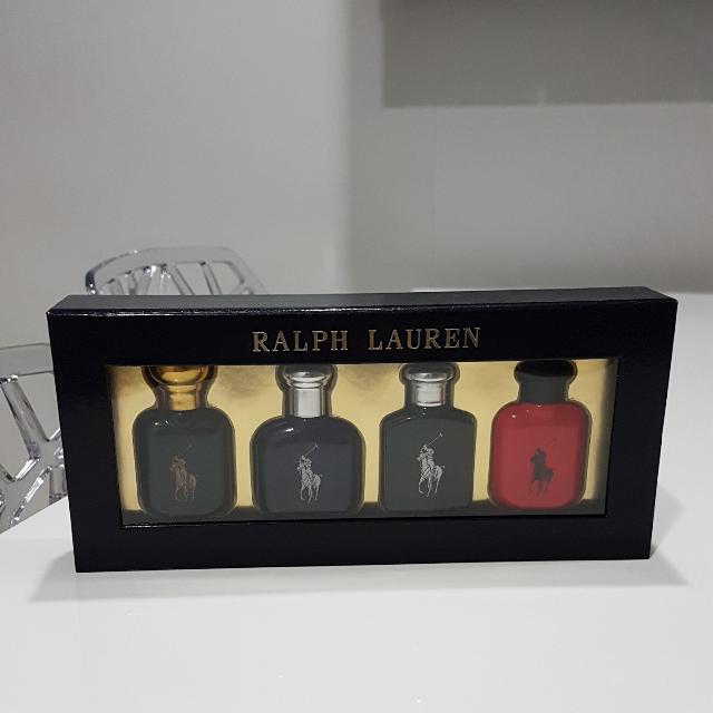 RALPH LAUREN POLO 4 Pieces Miniature Gift set For Men, Men's Fashion, Bags,  Belt bags, Clutches and Pouches on Carousell