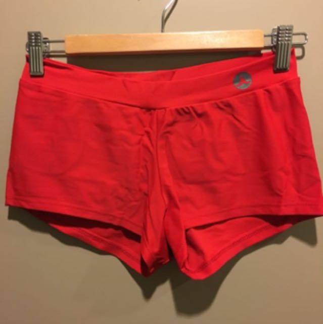 Red Tiger Activewear Bikram Hot Yoga Pole Dance Shorts Size M Sports Sports Apparel On Carousell