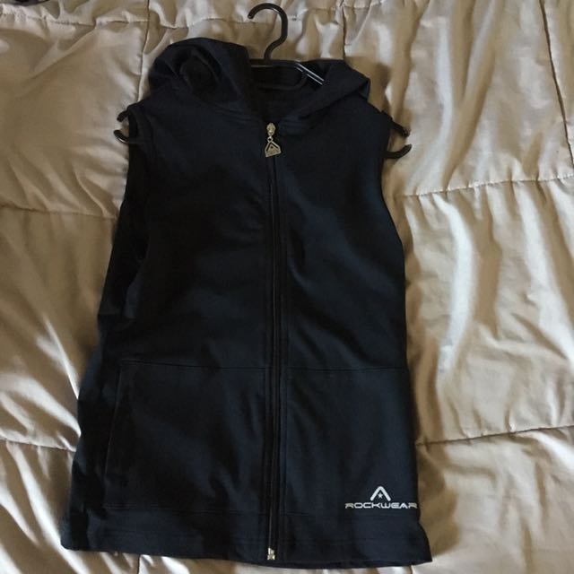 rock sleeveless hoodie