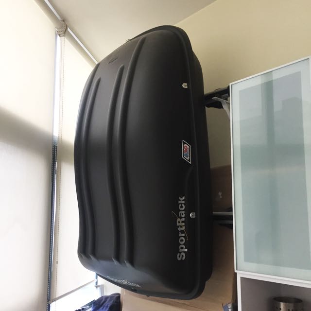 Sportrack Roof Cargo Box w/ Thule Roof Rail And Foot Pack, Car