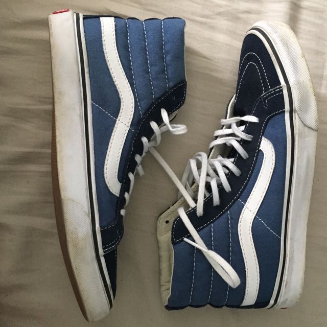 Vans SK8 HI Navy Blue Women s Fashion Shoes on Carousell