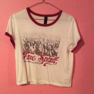 "Free Spirit" Slogan Crop Top