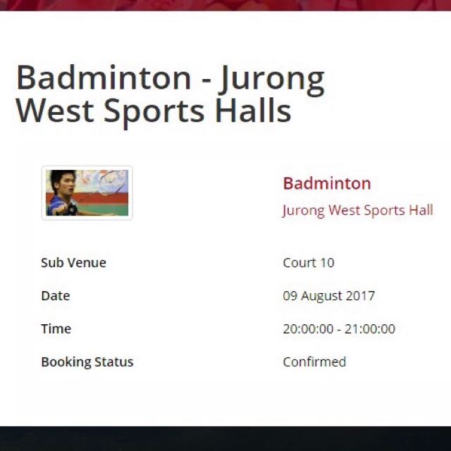 Badminton Courts Jurong West Sports Hall National Day, Bulletin Board