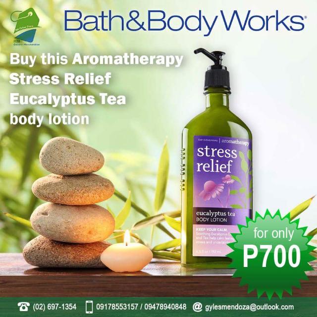 Bath Body Works Aromatherapy Stress Relief Eucalyptus Tea Body Lotion