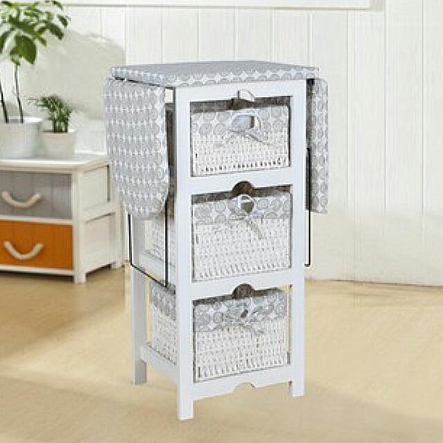 Country Style Iron Board Cabinet Drawer Furniture Shelves