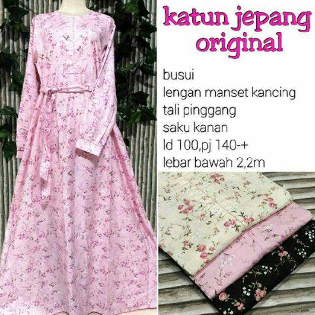 Gamis Katun Jepang Original - Pilihan Online Terbaik