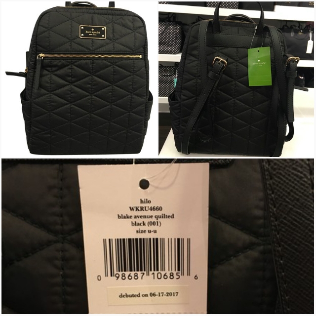 kate spade backpack quilted