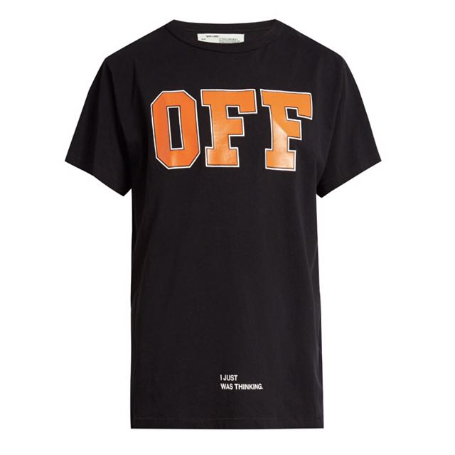 orange off white t shirt