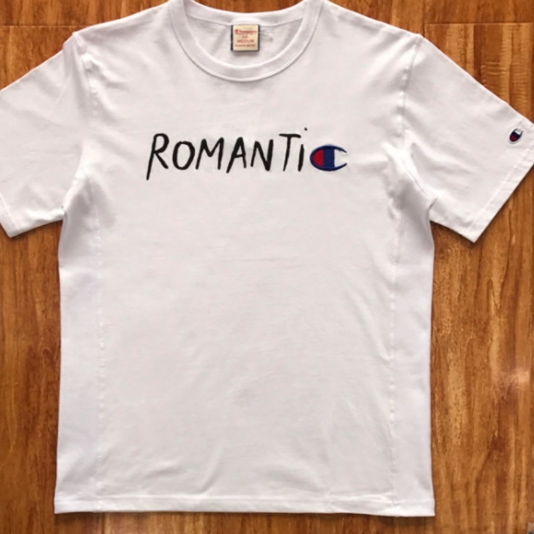 matematiker Gooey Klemme Pre Order] Champion Romantic T shirt, Bulletin Board, Preorders on Carousell