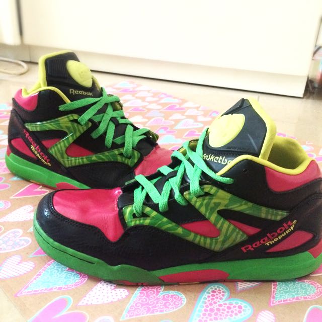 reebok pump womens green