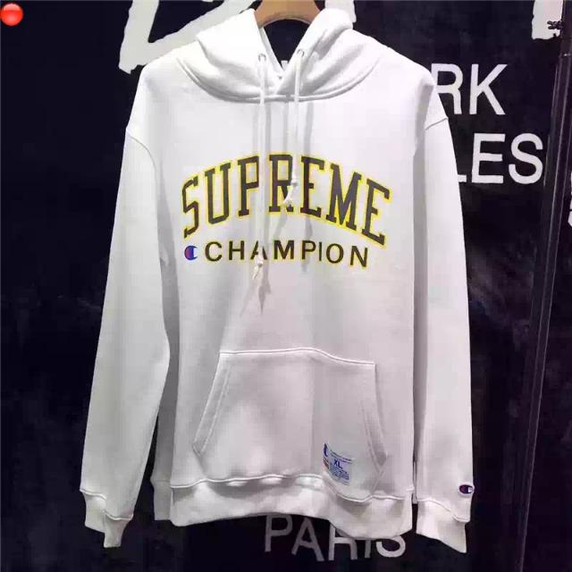 champion supreme hoodie white