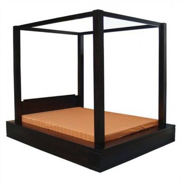 Teak 4 Poster Bed Frame Singapore Canopy Free Delivery And Photo