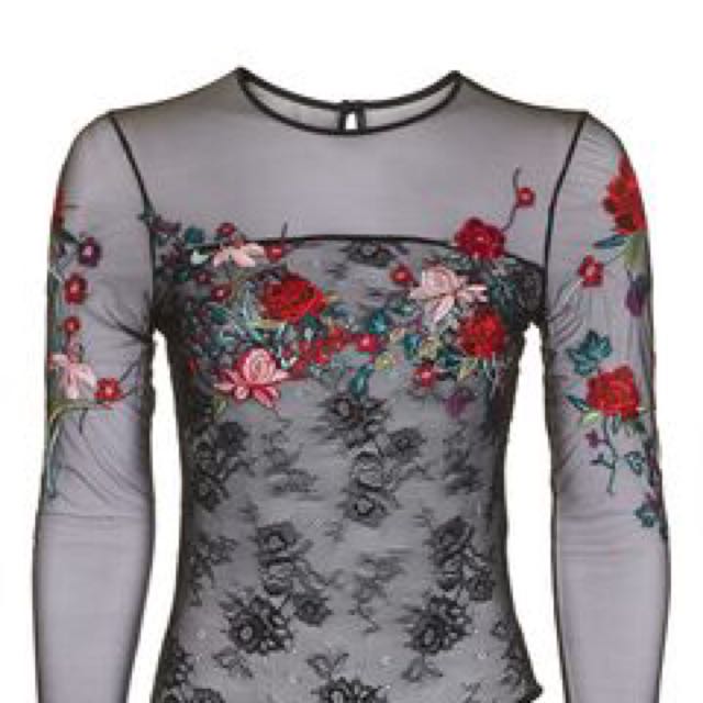 Mesh Bodysuit Topshop White Bodysuit MESH COMBINED VELOUR BODYSUIT