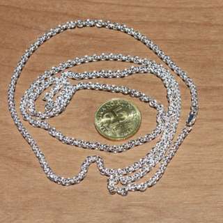 Sterling Silver .925 3.2MM Cable Chain 24"