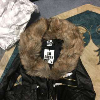 Black Jacket With Fur Hood