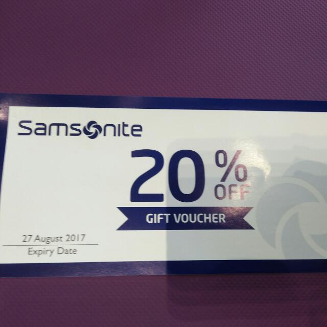samsonite voucher