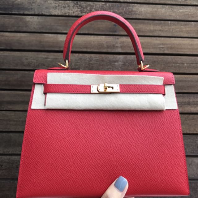 BNIB Kelly 25 Seiller Rouge Casaque Ghw T Stamp, Luxury, Bags & Wallets on  Carousell
