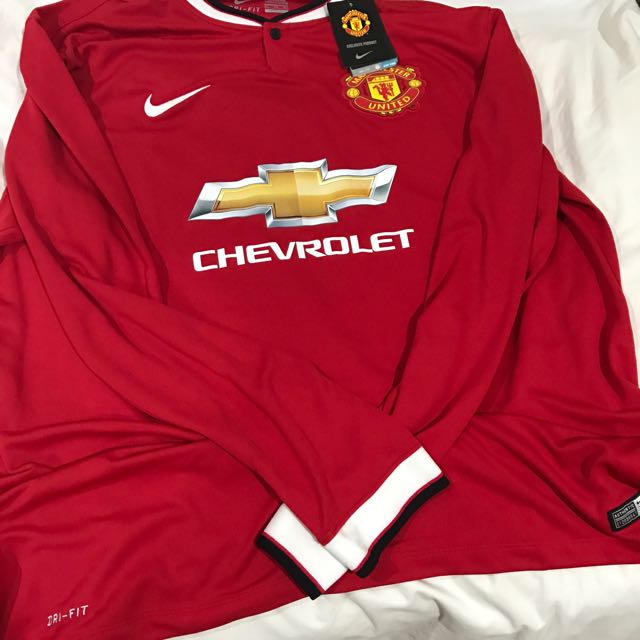 Brand New Authentic Manchester United 14 15 Home Long Sleeve Jersey Sports Sports Apparel On Carousell