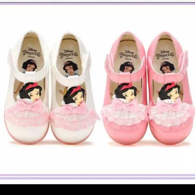 small leather shoes princess snow white 